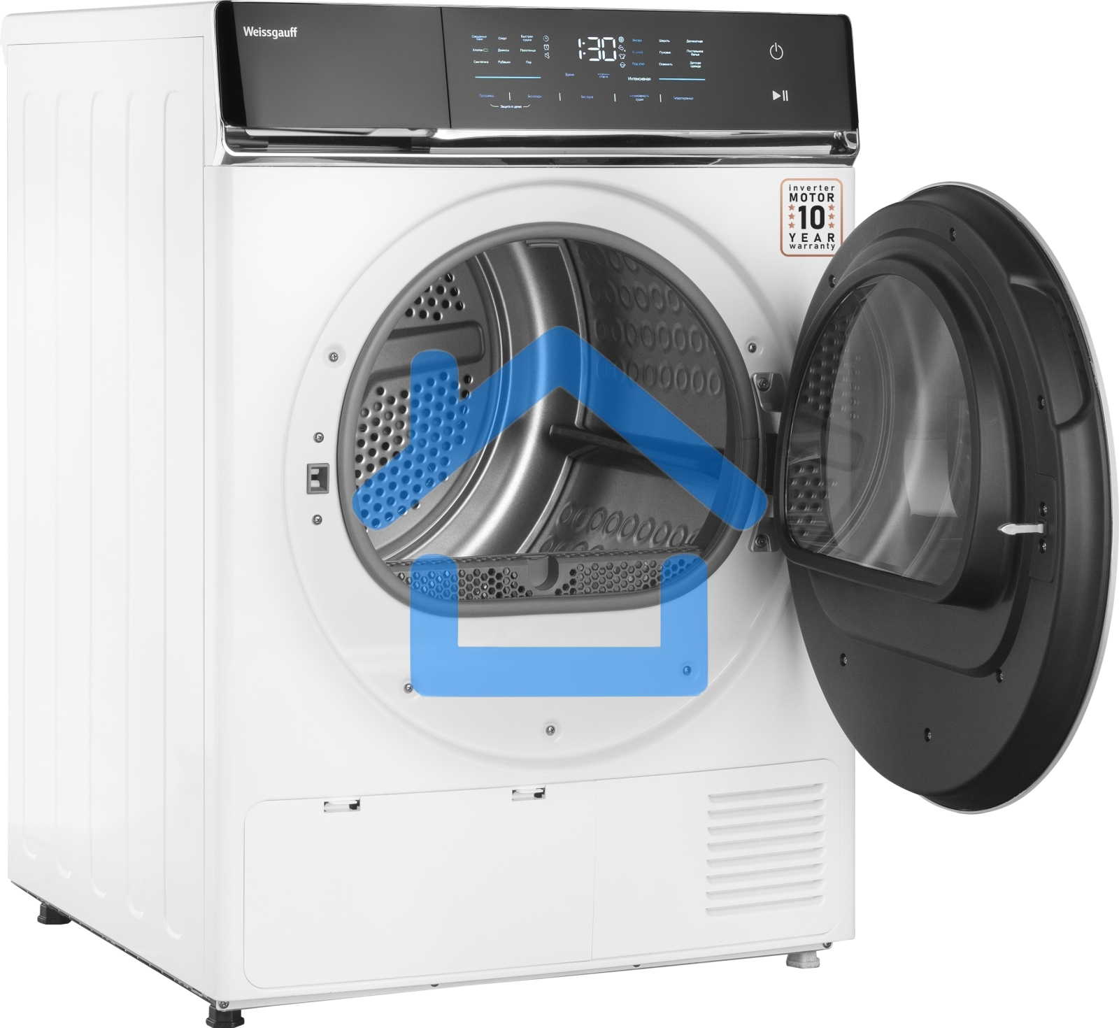 Сушильная машина WEISSGAUFF WD 779 Diamond Heat Pump белый, 8 кг, сушка - тепловой насос, программ - 16, 59.8 x 84.5 x 65.2 см