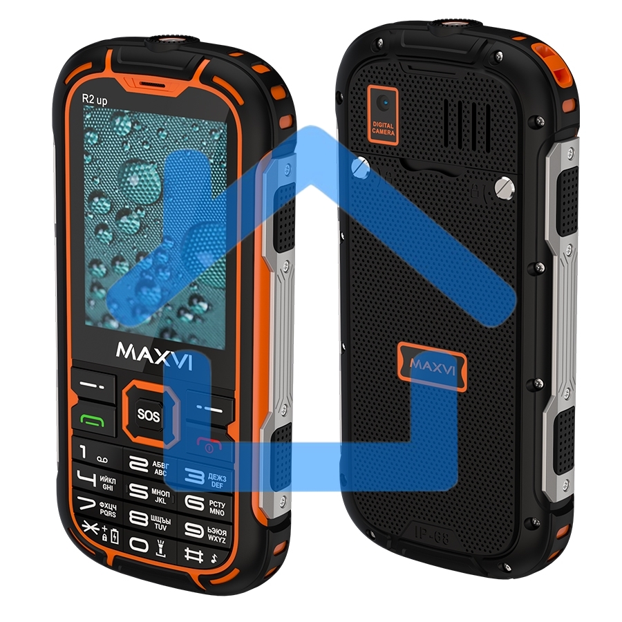 Мобильный телефон Maxvi R2 up оранжевый