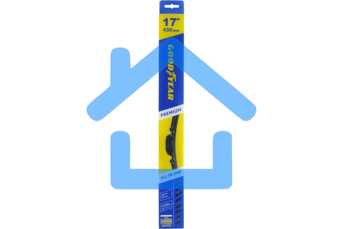 Бескаркасная щетка GOODYEAR GY000437 PREMIUM 17''/43см