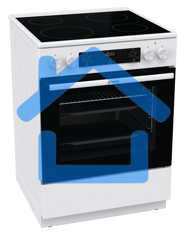 Плита электрическая Gorenje GEC6C40WD белый, конфорок 4 электрических, духовка 71 л, 60 см x 85 см x 60 см