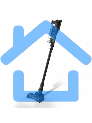 Беспроводной пылесос BQ VCA0104H серый, питание от аккумулятора, 130 Вт, уборка сухая, пылесборник 0.5 л, работа от АКБ max 45 мин.