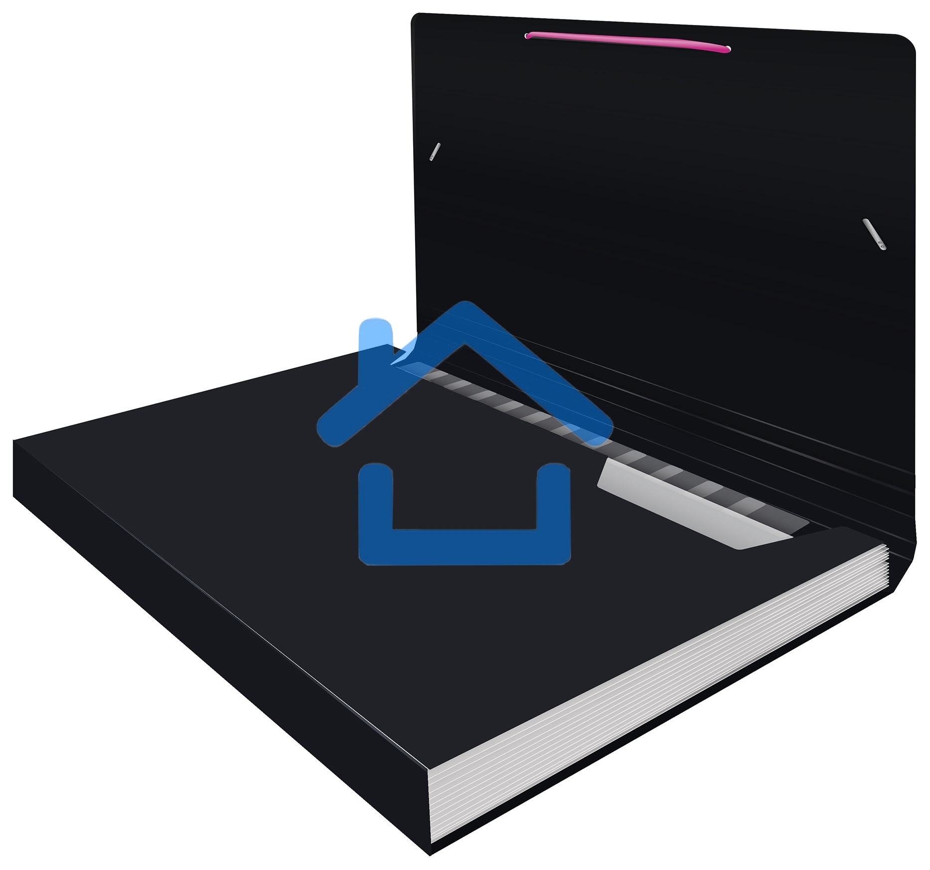Папка-портфель Бюрократ Black Opal BLPP13 13 отделений, A4, пластик, 0.7мм, черный/ассорти