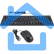 Комплект клавиатура + мышь Oklick 630M клав:черный мышь:черный USB