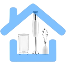 Блендер Galaxy Line GL 2144, белый, погружной, 1000 Вт, 17 000 об/мин, 2 скорости