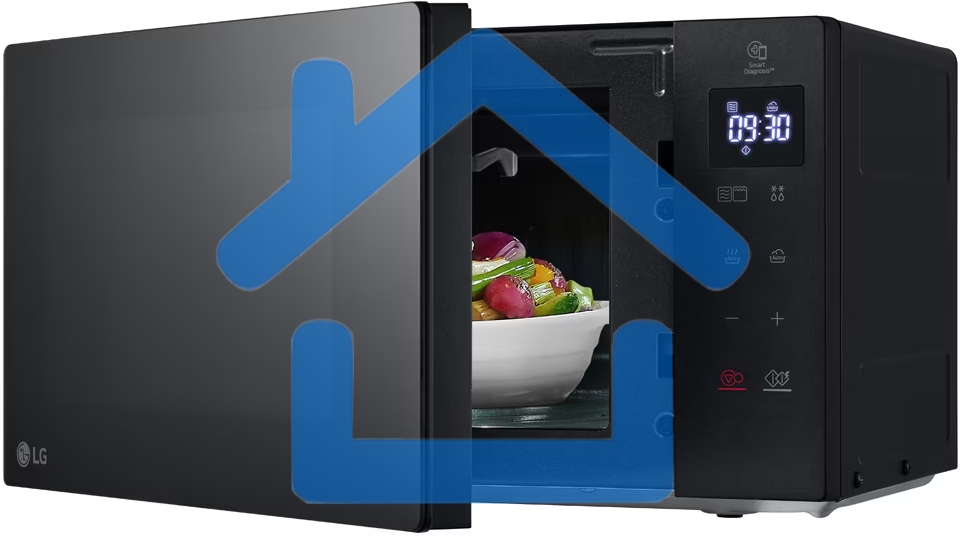 Микроволновая печь LG MH6032GAS черный, 20 л, 700 Вт, переключатели - сенсор