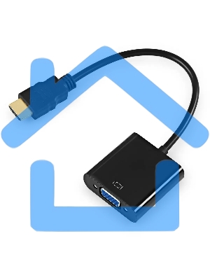 Переходник KingPrice KP-HDMI(m)-VGA(f) HDMI (m) VGA (f) 0.1м черный