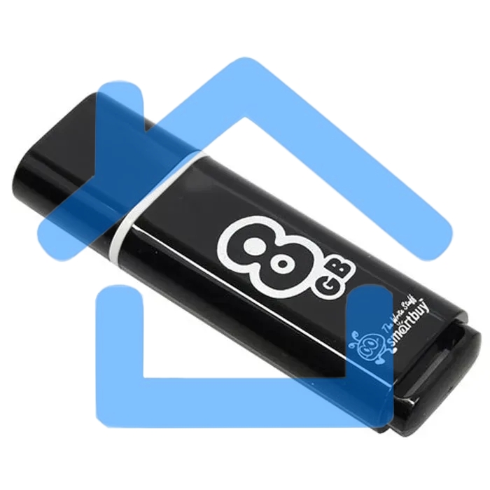 Флешка USB R/W SmartBuy USB Drive 8Gb Glossy series Black SB8GbGS-K