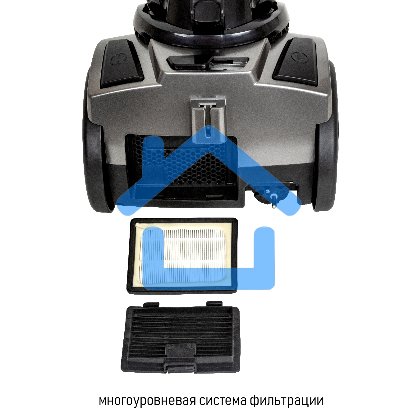 Пылесос JVC JH-VC311 серый/черный, 320/1800 Вт, уборка сухая, пылесборник контейнер, 2 л