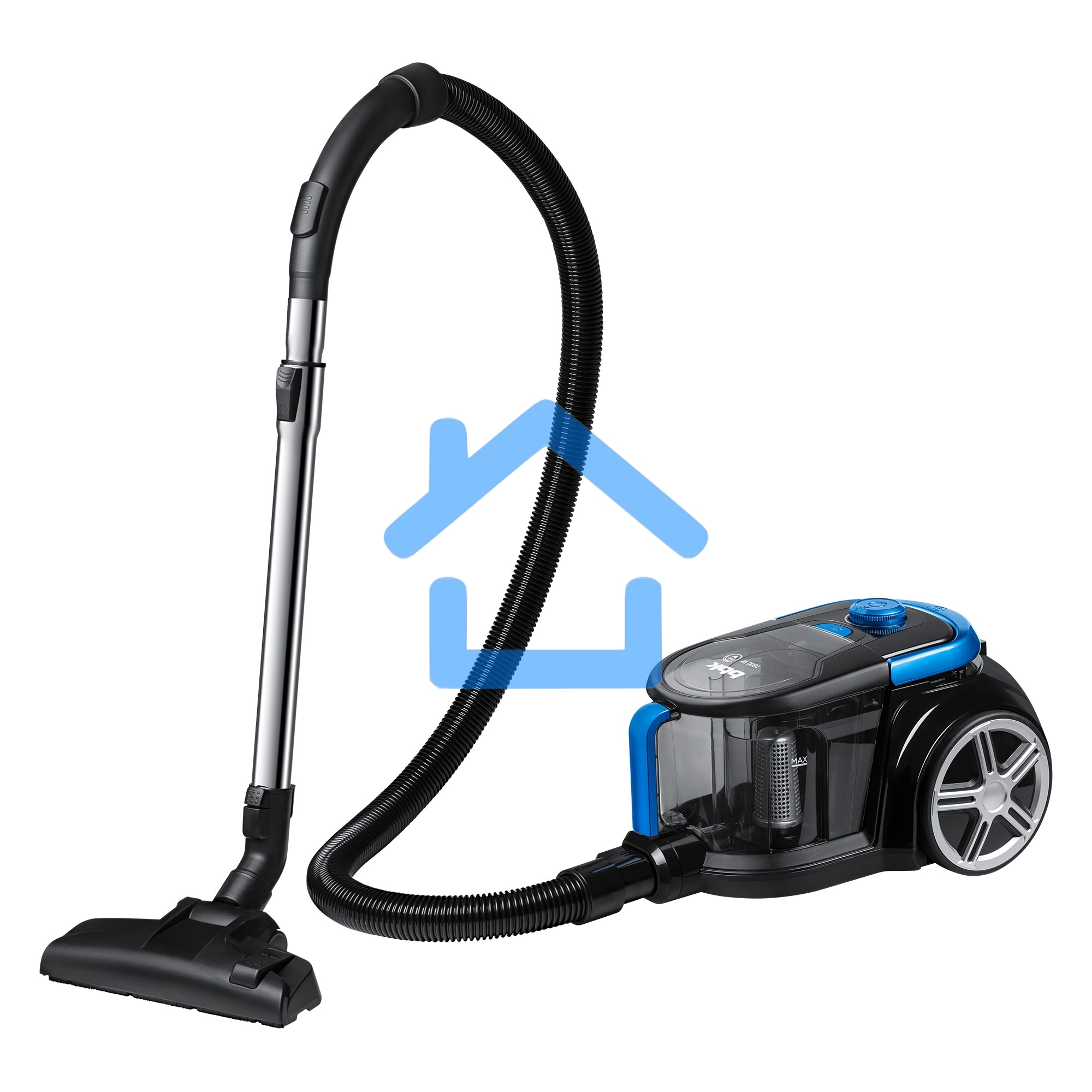 Пылесос BBK BV1802 имперский синий, 300/1600 Вт, уборка сухая, пылесборник контейнер, 2 л