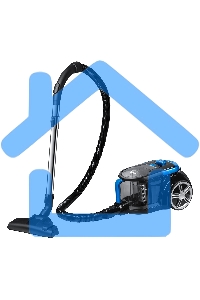 Пылесос BBK BV1802 имперский синий, 300/1600 Вт, уборка сухая, пылесборник контейнер, 2 л