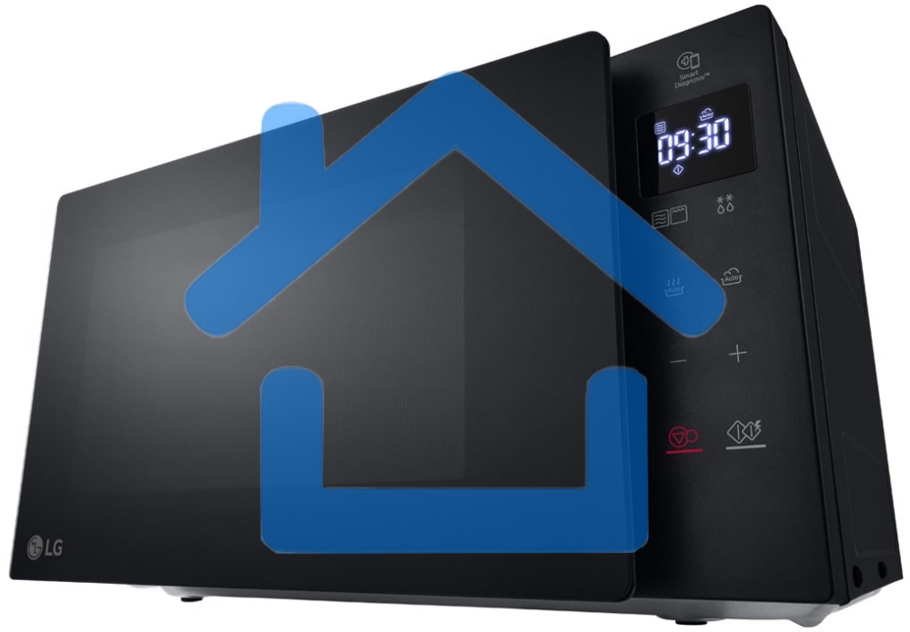 Микроволновая печь LG MH6032GAS черный, 20 л, 700 Вт, переключатели - сенсор