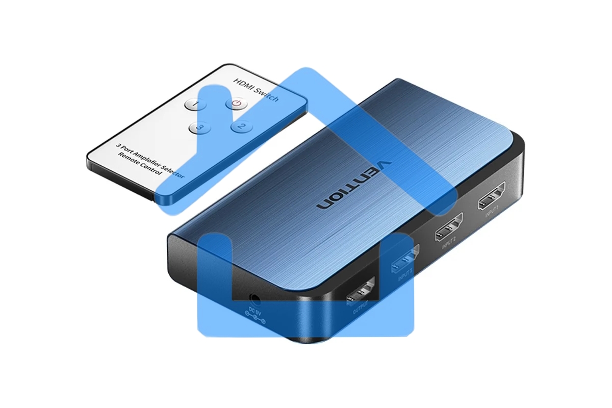 Переключатель (switch) 3x1 Vention HDMI v2.0
