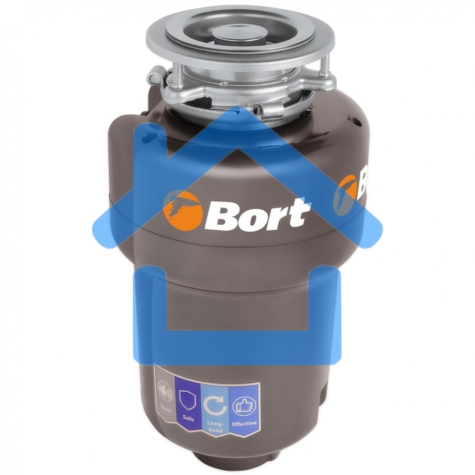 Измельчитель пищевых отходов Bort TITAN 5000 560 Вт; 5,2 кг/мин; 3200 об/мин; 1400 мл; нержавеющая сталь; набор аксессуаров 4 шт [91275783]