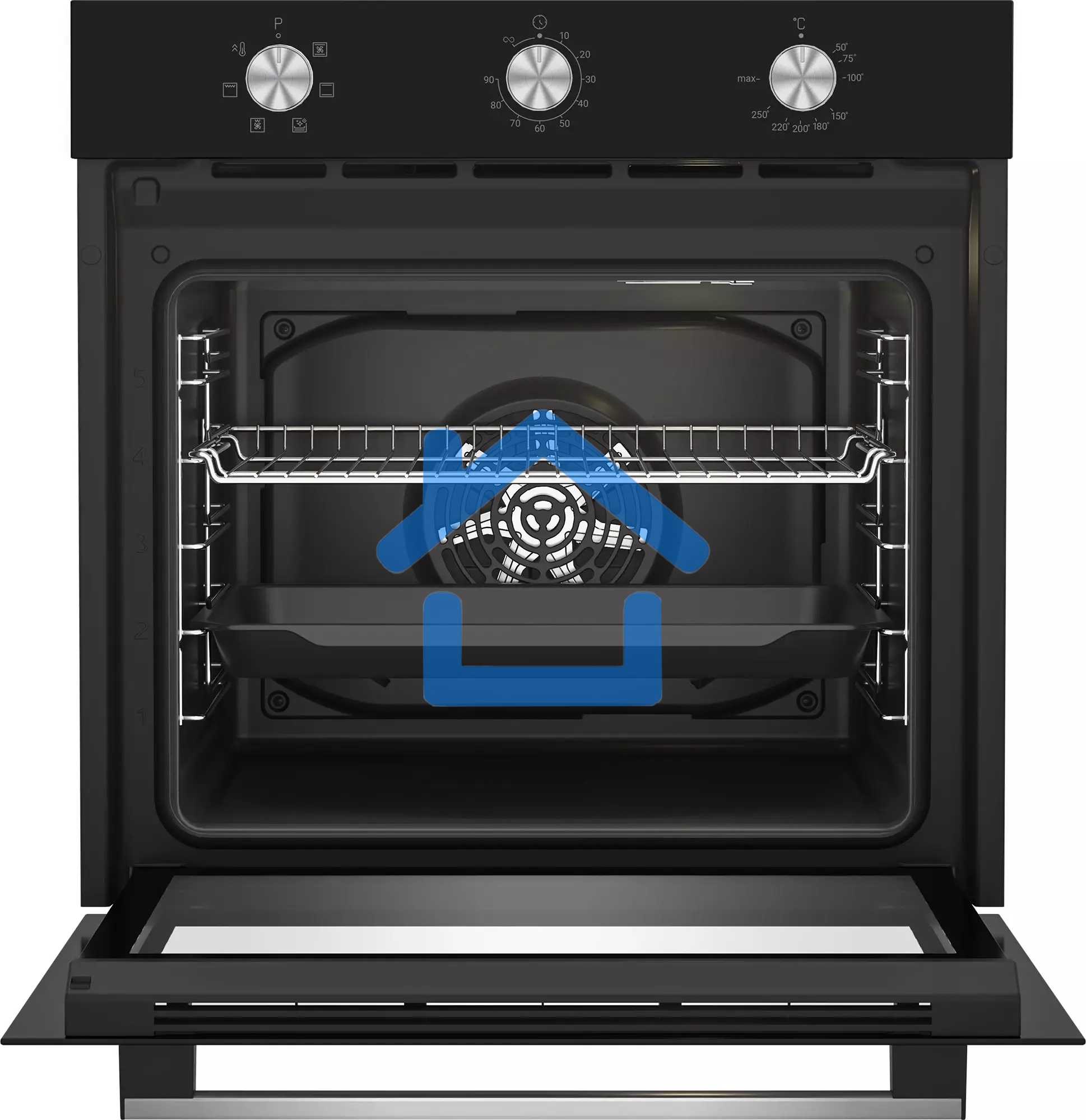 Духовой шкаф электрический встраиваемый Hotpoint HETF 614 JH BL черный