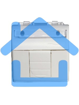 Розетка компьютерная DKC Brava 76655B R J 45 кат. 5e, белая, 2 мод