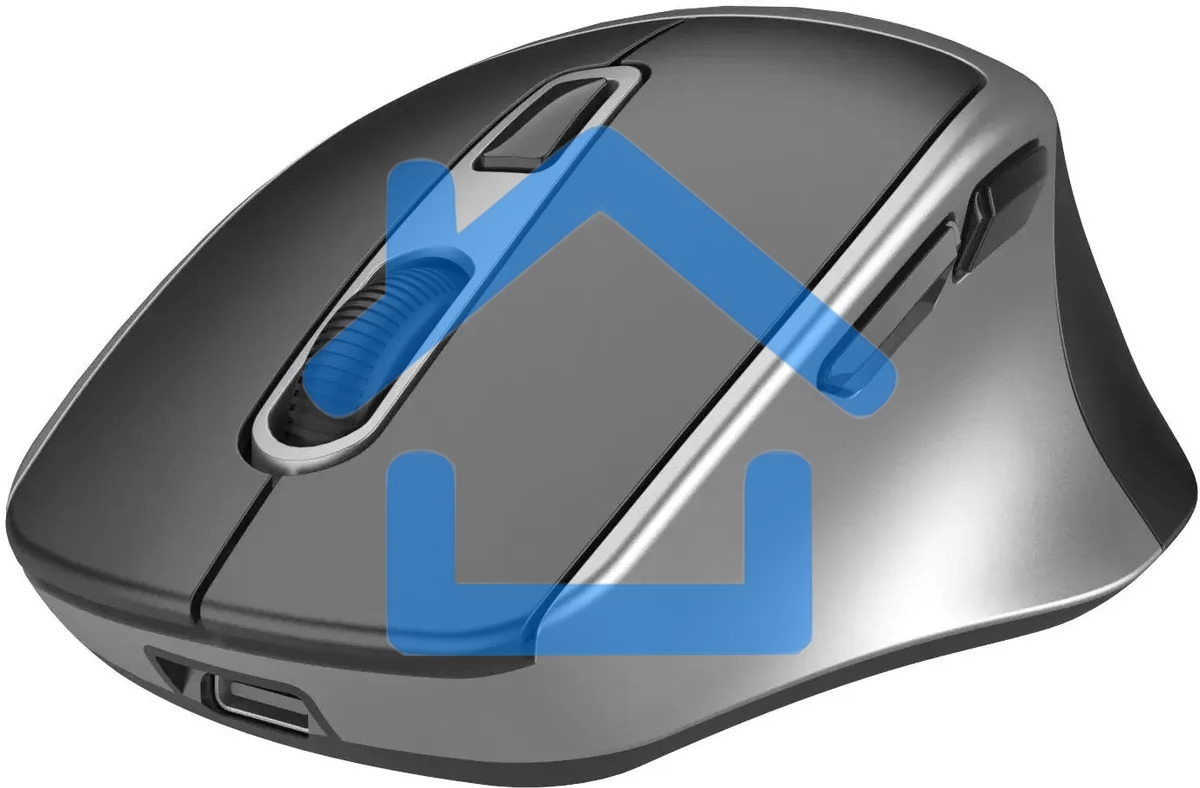 Мышь беспроводная Oklick 516MW черный/серебристый, 1600 dpi, радиоканал, Bluetooth, USB, кнопки - 6