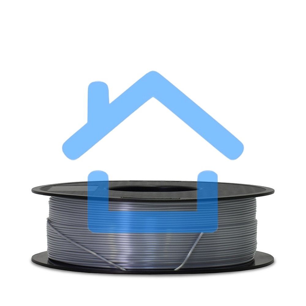 Филамент Crown Micro CM-FILPLAS005S PLA Silk 1.75 1кг серебряный