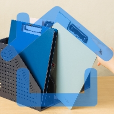 Папка-планшет Deli EF404 A4 полипропилен, ассорти с крышкой