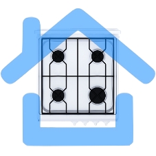 Плита газовая Flama AVG 1401 W белый,крышка