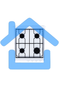 Плита газовая Flama AVG 1401 W белый,крышка