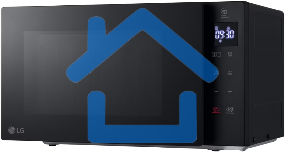 Микроволновая печь LG MH6032GAS черный, 20 л, 700 Вт, переключатели - сенсор