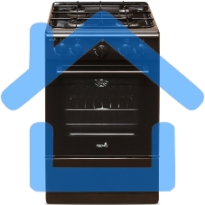 Плита газовая Cezaris ПГ 2150-01 коричневый, конфорок 4 шт, духовка 43 л, 51 см x 85 см x 55 см