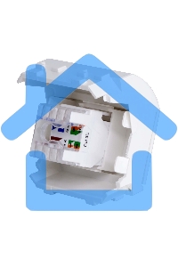 Розетка компьютерная DKC Brava 76655B R J 45 кат. 5e, белая, 2 мод