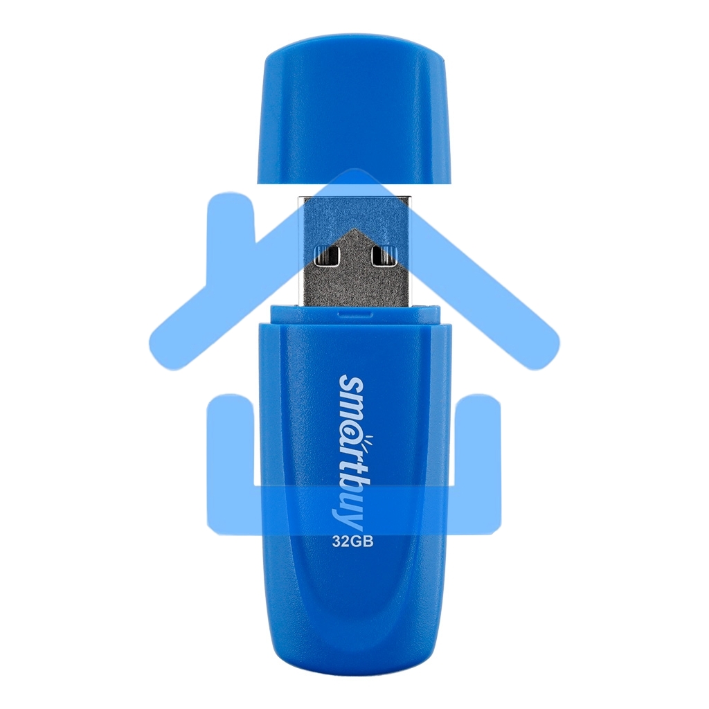 Флешка USB R/W SmartBuy Scout Blue (SB032Gb2SCB), 32Gb, USB 2.0, R/W 13/8, синий