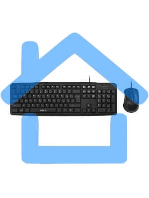 Комплект клавиатура + мышьCBR KB SET 710 проводной, USB, 104 клавиши, длина кабеля 1,8 м