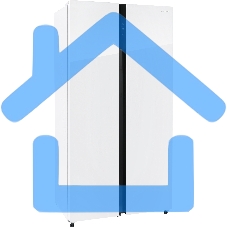 Холодильник Nordfrost RFS 525DX NFGW inverter белое стекло двухкамерный 283/183л морозилка сбоку, No Frost, Side-by-Side