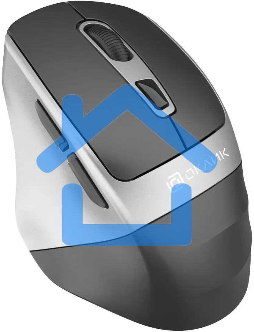 Мышь беспроводная Oklick 516MW черный/серебристый, 1600 dpi, радиоканал, Bluetooth, USB, кнопки - 6