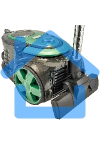 Пылесос DELTA DL-0854 черный/зеленый, 300/2400 Вт, уборка сухая, пылесборник контейнер, 4 л