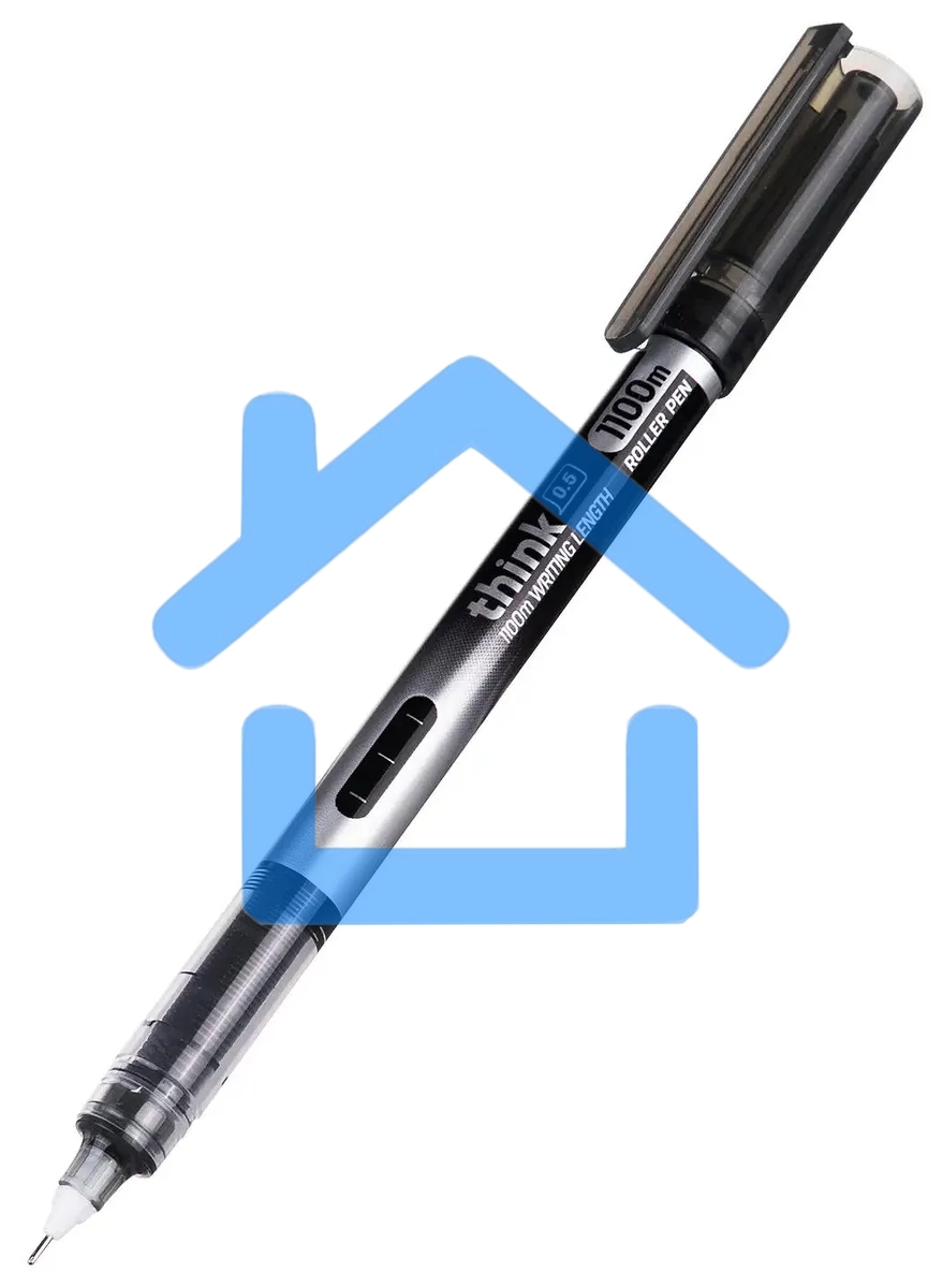 Ручка роллер Deli Think (EQ300-BK) черн, d=0.5мм, черные чернила, стреловидный пишущий наконечник