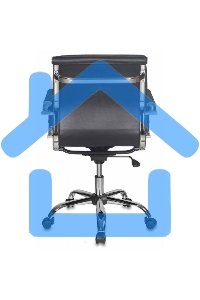 Кресло руководителя Бюрократ CH-993-Low/Black черный, низкая спинка, искусственная кожа, крестовина хром