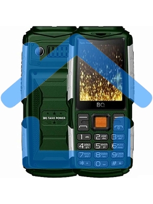 Мобильный телефон BQ 2430 Tank Power Green&silver 2.4” 240x320/32+32Mb/BT/2Sim/microSD/0.3Mp/4000mAh/Powerbank