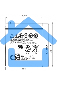 Батарея CSB HRL 1225W (12V 6Ah) F2