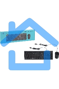 Комплект клавиатура + мышь Oklick 630M клав:черный мышь:черный USB