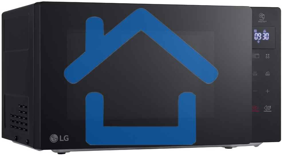 Микроволновая печь LG MH6032GAS черный, 20 л, 700 Вт, переключатели - сенсор