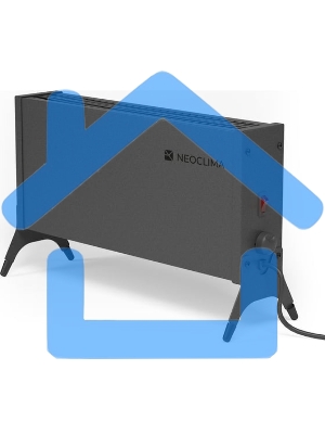 Конвектор Neoclima Nano 1000B черный, 1000 Вт, 15 м2, термостат