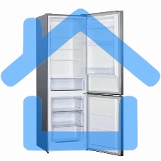 Холодильник Kraft KF-DC290X серый металлик двухкамерный 220/70л морозилка снизу