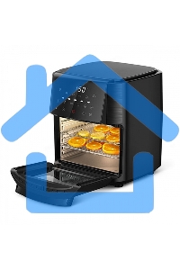 Аэрогриль BQ GR2009 черный, Мощность: 1800 Вт / Объем XXL 12л / Быстрая и равномерная циркуляция горячего воздуха Технология Air Cycle / Многофункциональный прибор 6 в 1: фритюрница, гриль, духовка, шашлычница, микроволновая печь (разогрев пищи), дегидрат