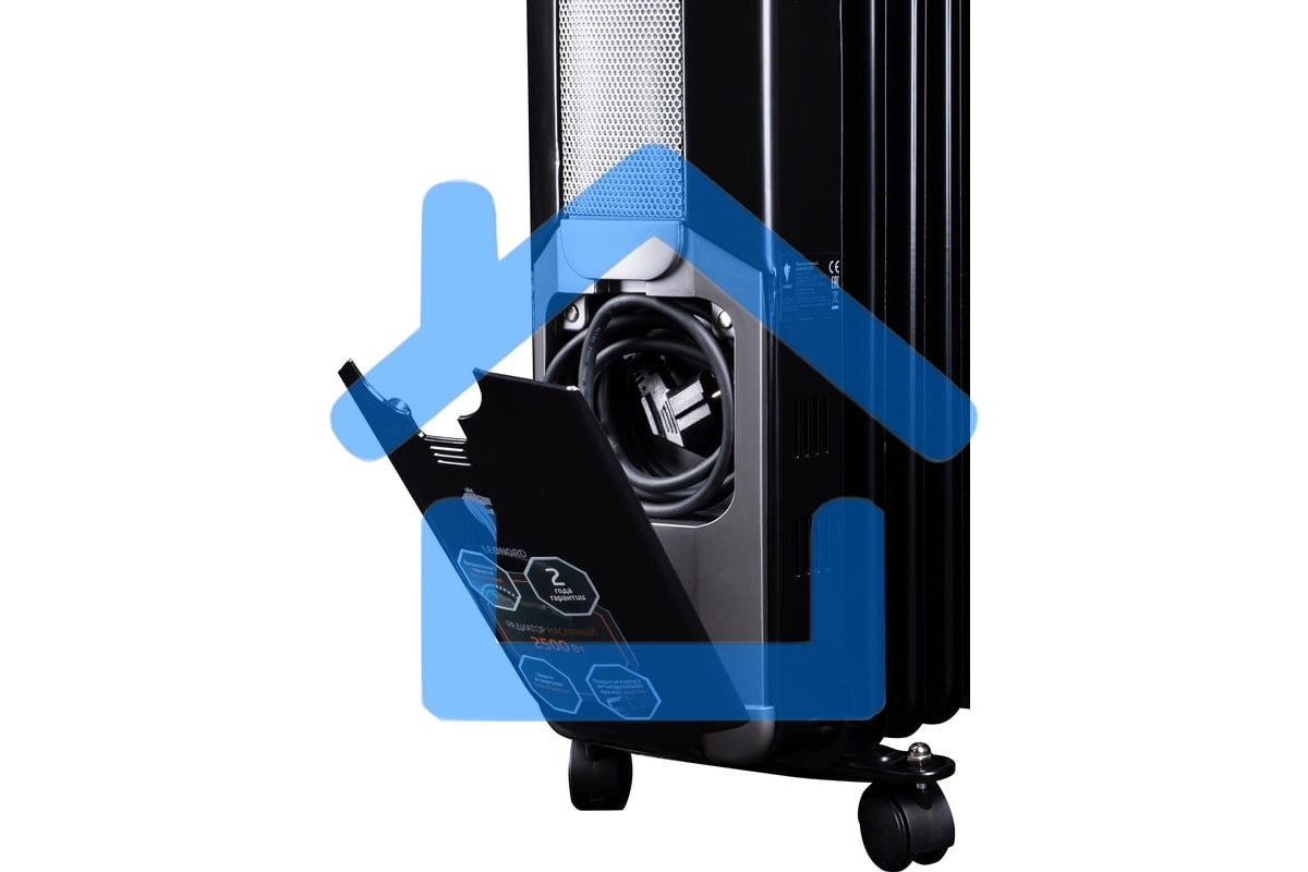 Обогреватель масляный Leonord LE-1907 (7 секций) черный, 1500 Вт, 10 м2, термостат