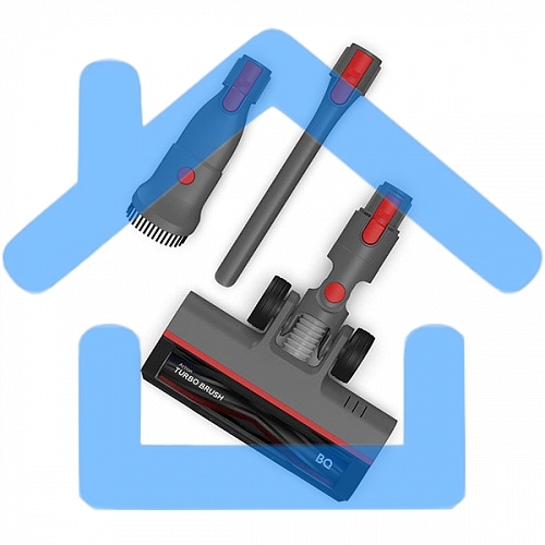 Пылесос вертикальный BQ VCA0103H серый, 2 в 1 вертикальный и компактный / технология циклон, эффективный сбор пыли и простота экплуатации / Quiet performance, низкий уровень шума / до 30 мин непрерывной работы / для эффективной уборки удобный индикатор за