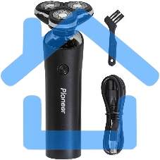 Электробритва Pioneer BS006, 3 плавающие бритвенные головки, сухое и влажное бритье, время работы до 90 мин