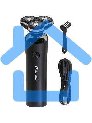 Электробритва Pioneer BS006, 3 плавающие бритвенные головки, сухое и влажное бритье, время работы до 90 мин