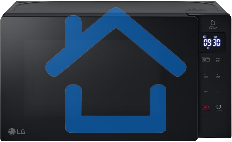 Микроволновая печь LG MH6032GAS черный, 20 л, 700 Вт, переключатели - сенсор
