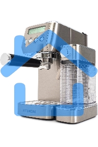 Кофеварка рожковая Hyundai HEM-9999 серебристый, исп. кофе - молотый, 1.3 л, 1350 Вт, 20 Бар