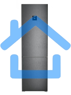 Холодильник Liebherr CNBDC 573I-22 001 черная нержавеющая сталь двухкамерный 266/94л морозилка снизу