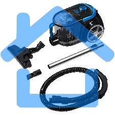 Пылесос BBK BV1802 имперский синий, 300/1600 Вт, уборка сухая, пылесборник контейнер, 2 л