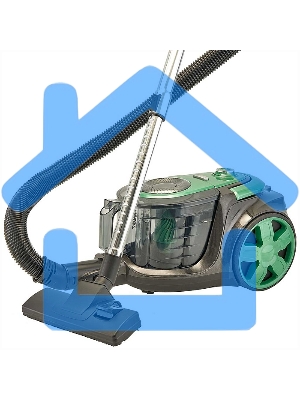 Пылесос DELTA DL-0854 черный/зеленый, 300/2400 Вт, уборка сухая, пылесборник контейнер, 4 л